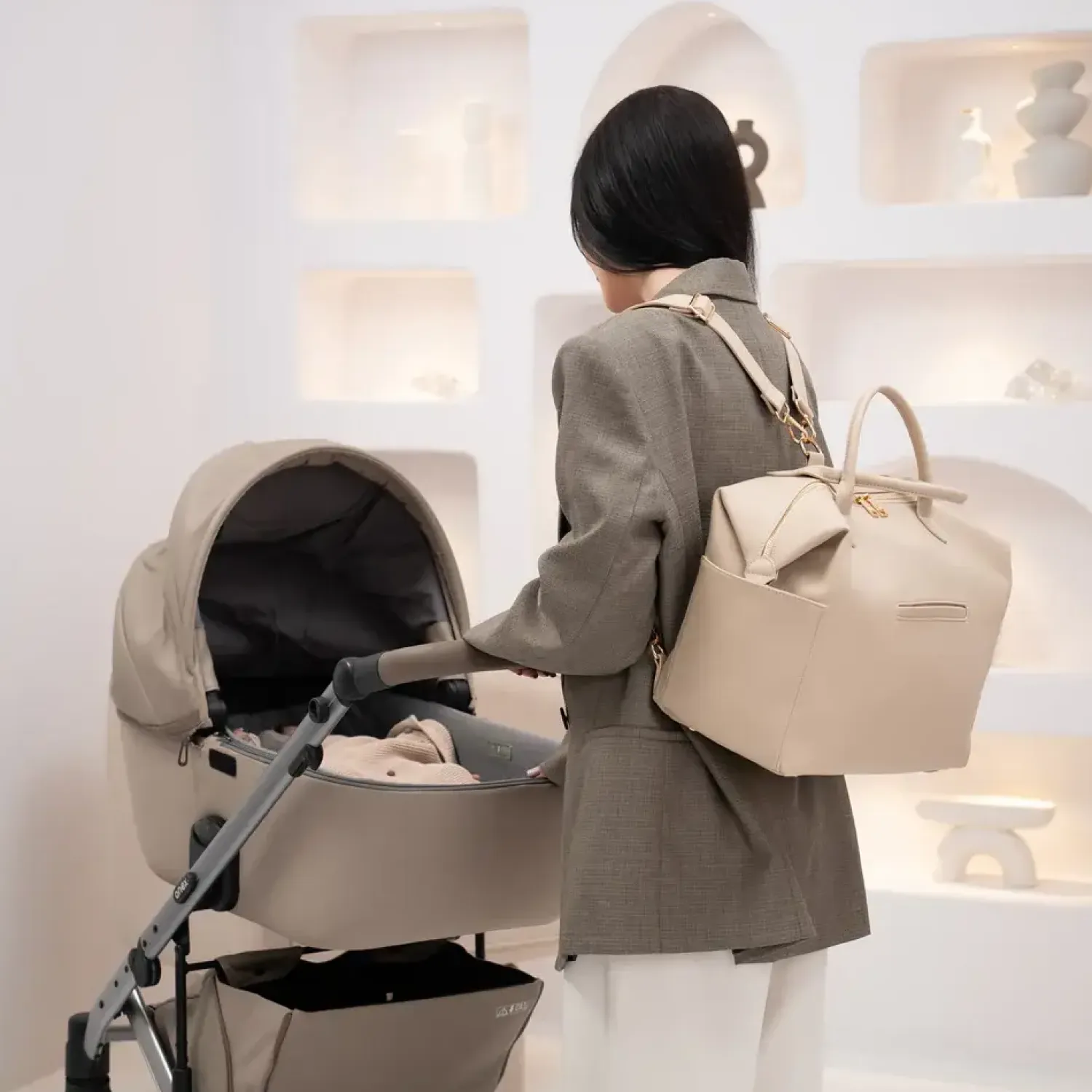Torby I Plecaki Do Wózka|Torby I Plecaki Do Wózka | MyBabyBottle Torba dla mamy MyBabyBag - Beige