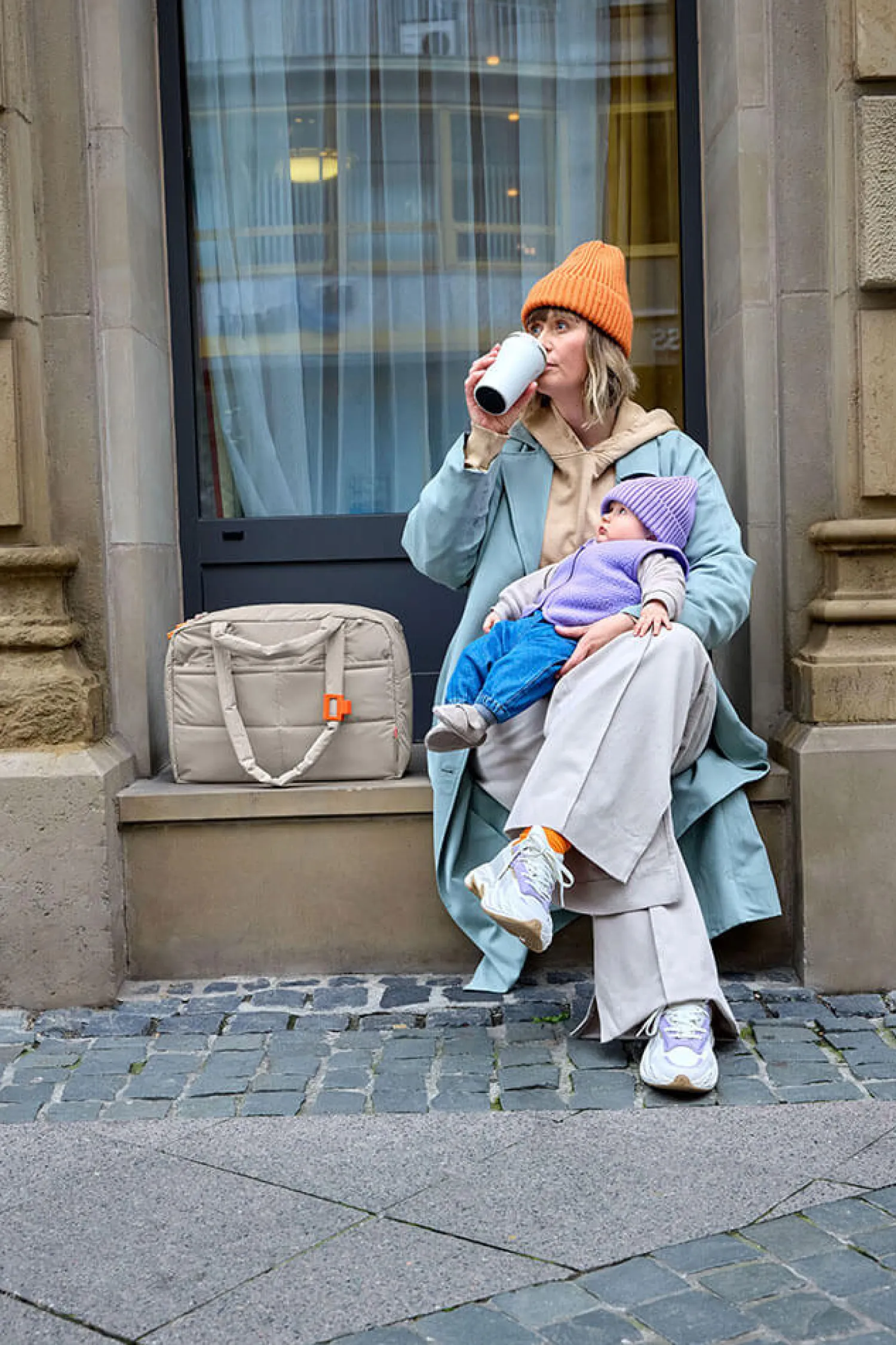 Torby I Plecaki Do Wózka|Torby I Plecaki Do Wózka | Lassig Torba dla mam z akcesoriami Everyday beige
