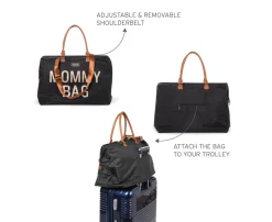 Torby I Plecaki Do Wózka|Torby I Plecaki Do Wózka | Childhome Torba Mommy Bag Czarno-Złota