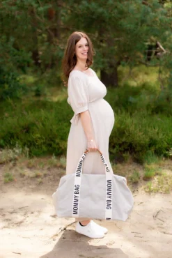 Torba Mommy bag Signature Szara