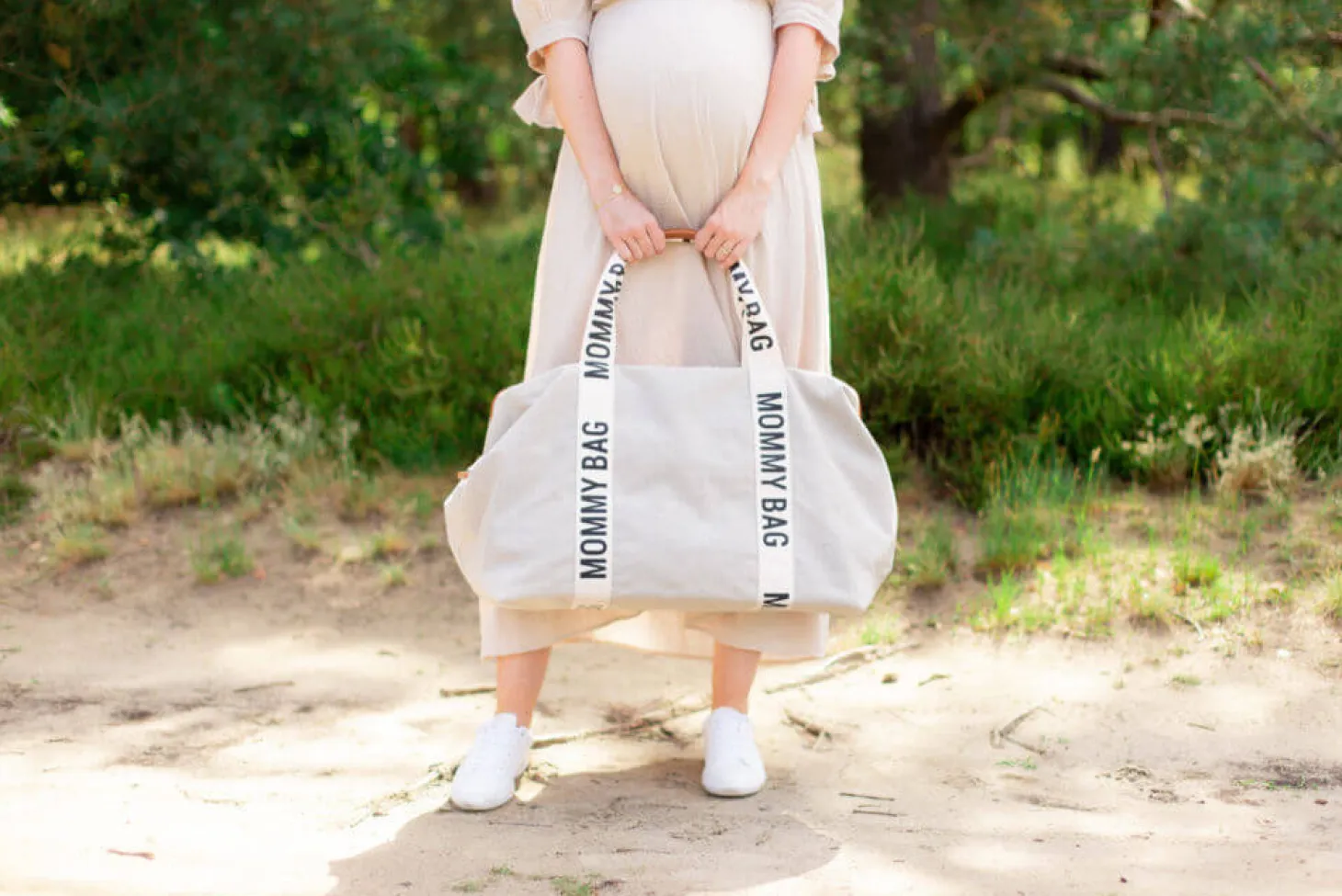 Torba Mommy bag Signature Szara