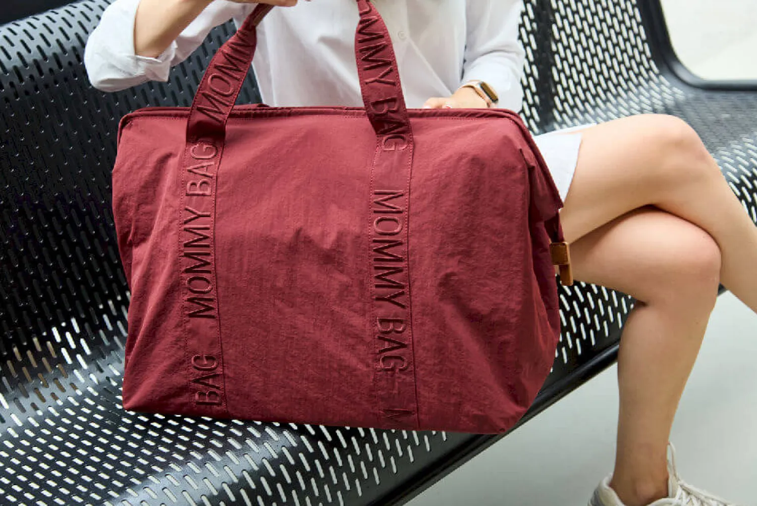 Torby I Plecaki Do Wózka|Torby I Plecaki Do Wózka | Childhome Torba Mommy bag Signature Urban Burgundy