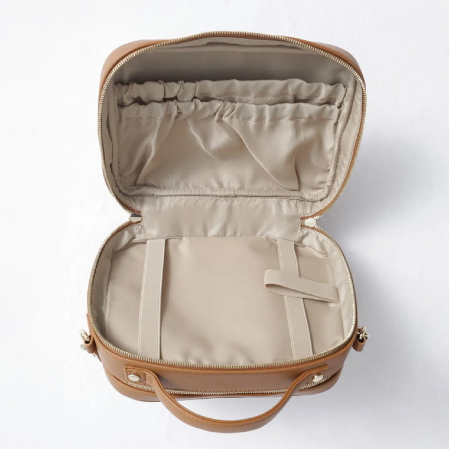 Torebka crossbody i organizer do wózka 2w1 VERA caramel