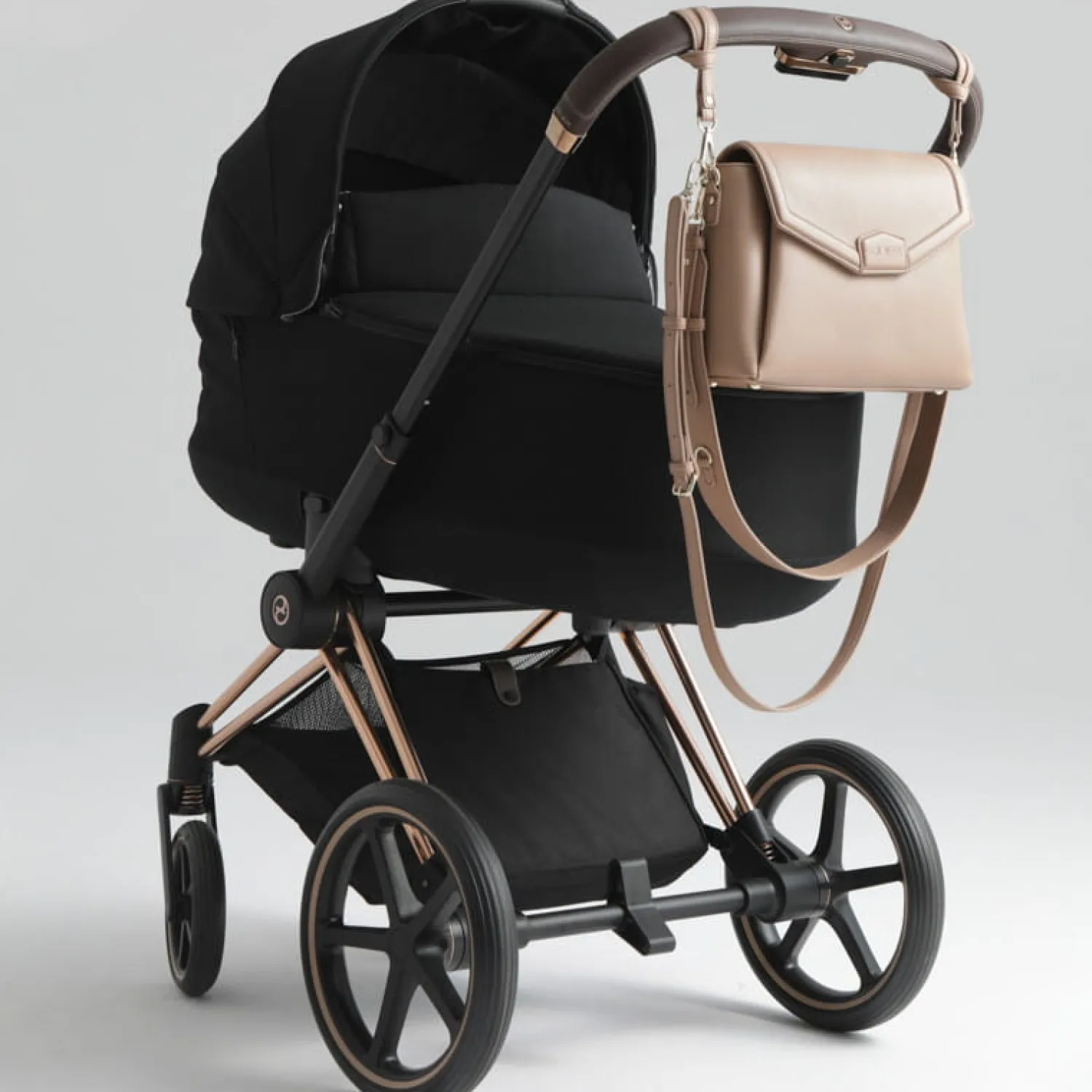 Torby I Plecaki Do Wózka|Torby I Plecaki Do Wózka | Joissy Torebka crossbody i organizer do wózka 2w1 MIDI blush beige