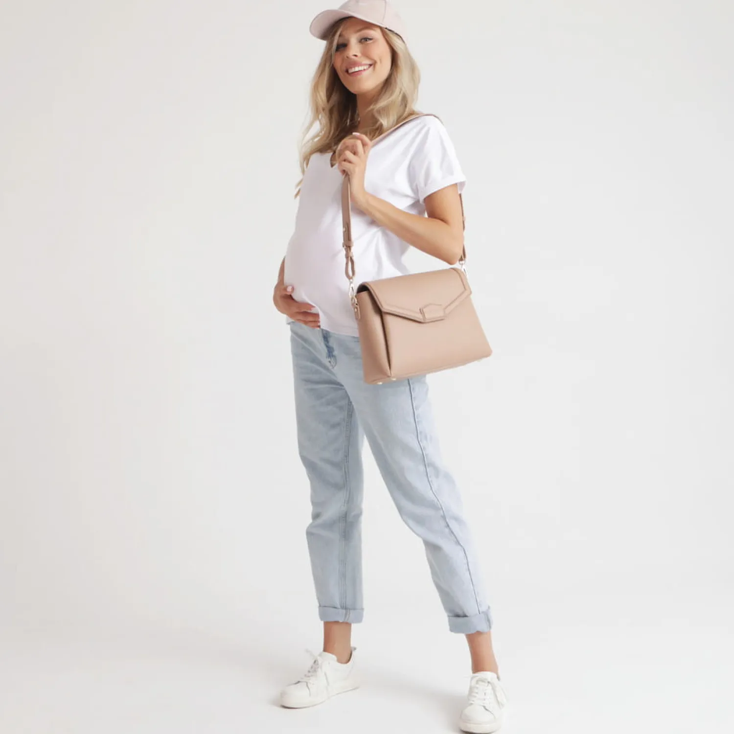 Torby I Plecaki Do Wózka|Torby I Plecaki Do Wózka | Joissy Torebka crossbody i organizer do wózka 2w1 MIDI blush beige