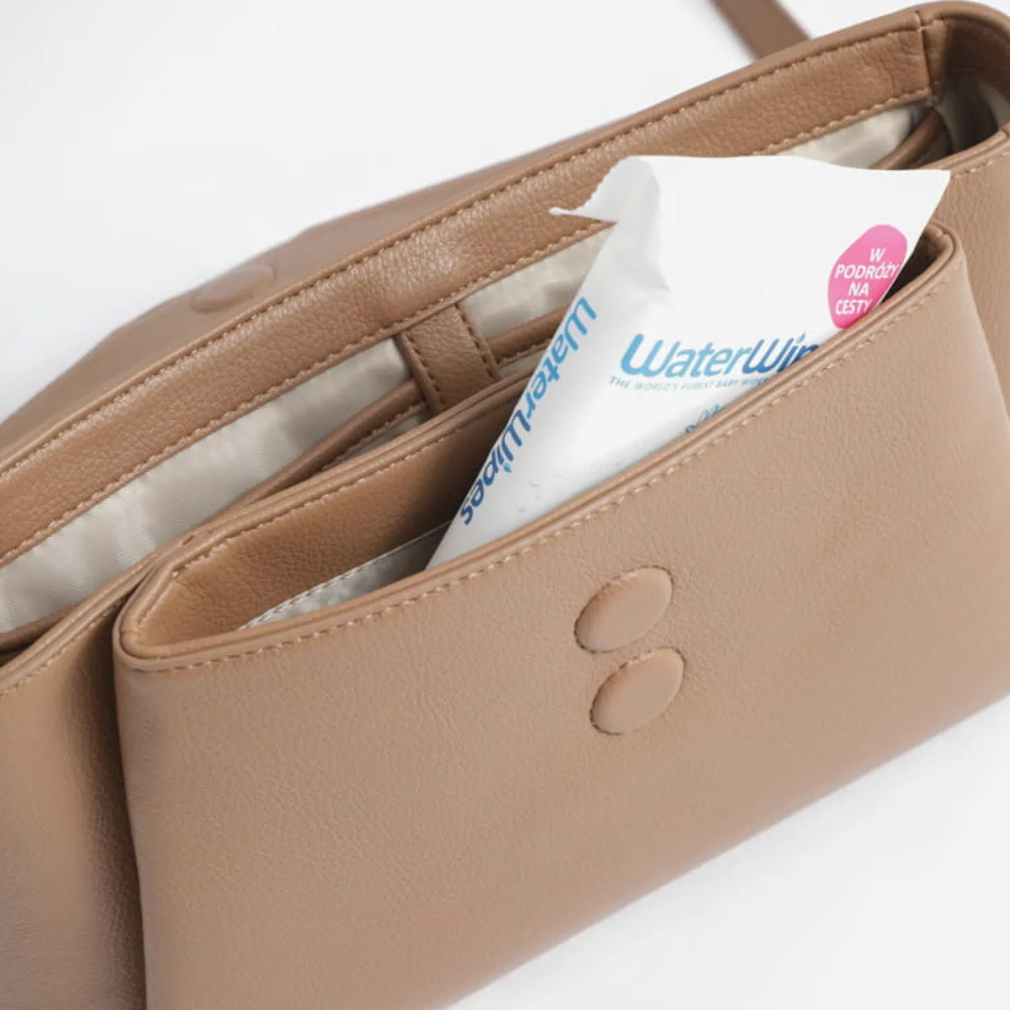 Torebka crossbody i organizer do wózka 2w1 MIDI mauve rose
