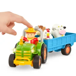 3 Lata +|2 Lata + | Battat Traktor z przyczepą, rolnikiem i zwierzętami - Farming Fun Tractor