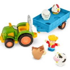 3 Lata +|2 Lata + | Battat Traktor z przyczepą, rolnikiem i zwierzętami - Farming Fun Tractor
