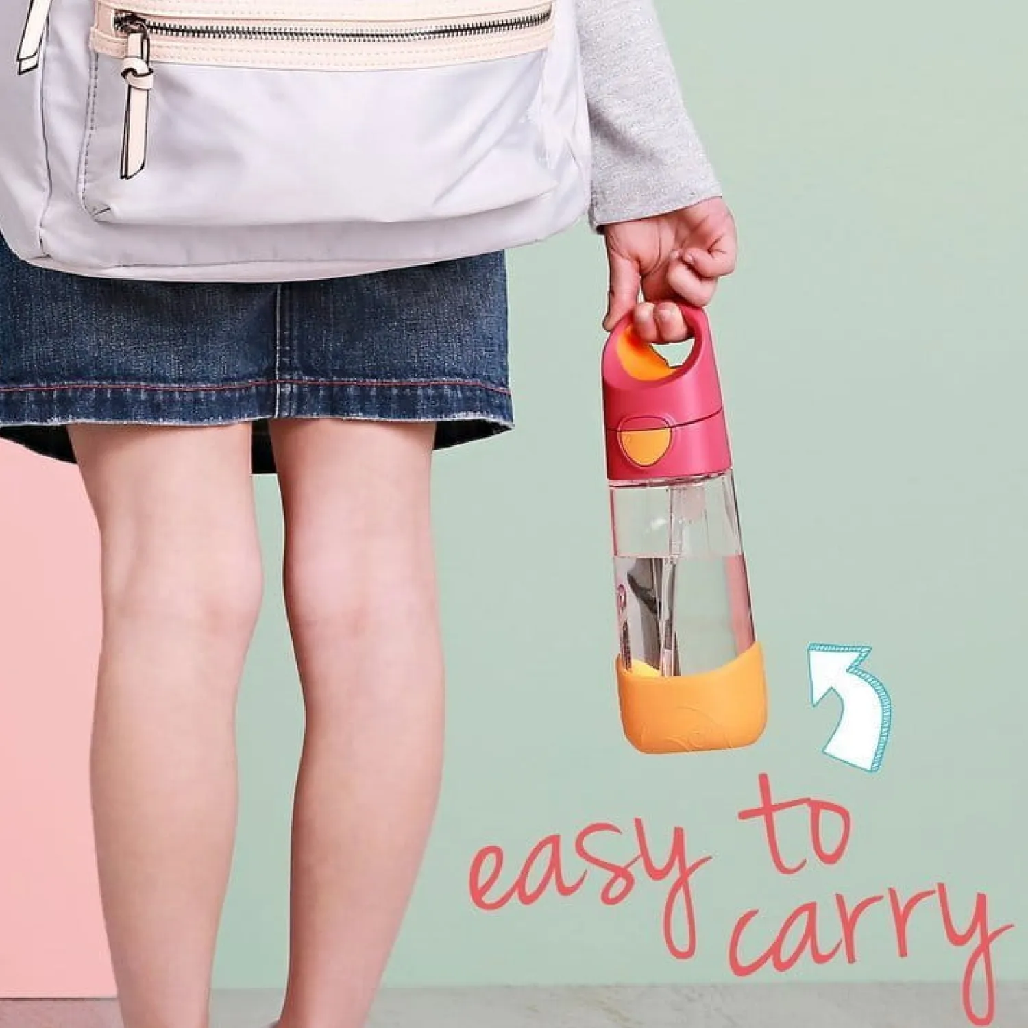 Bidony I Butelki|Bidony I Butelki | b.box Tritanowa butelka ze słomką Blue Slate