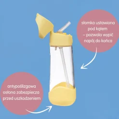 Bidony I Butelki|Bidony I Butelki | b.box Tritanowa butelka ze słomką Lemon Twist