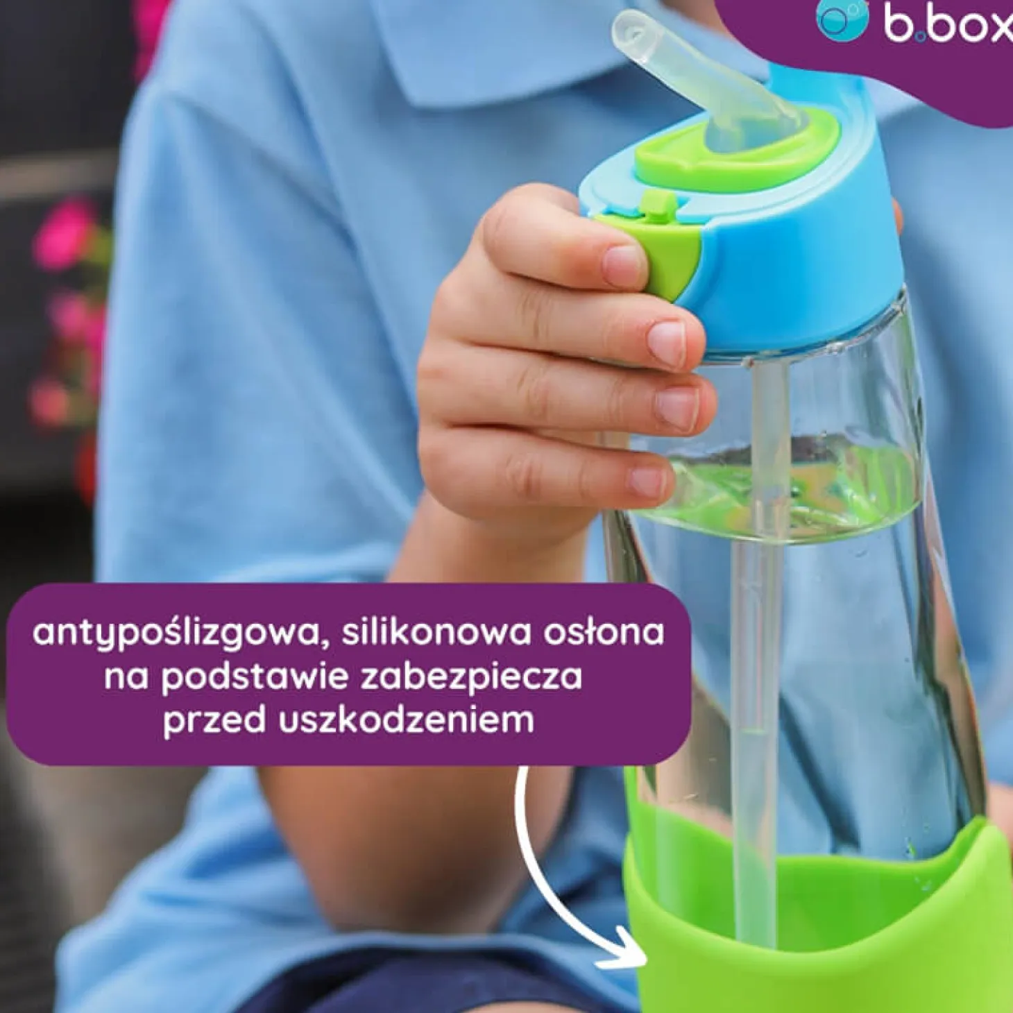 Tritanowa butelka ze słomką Strawberry Shake