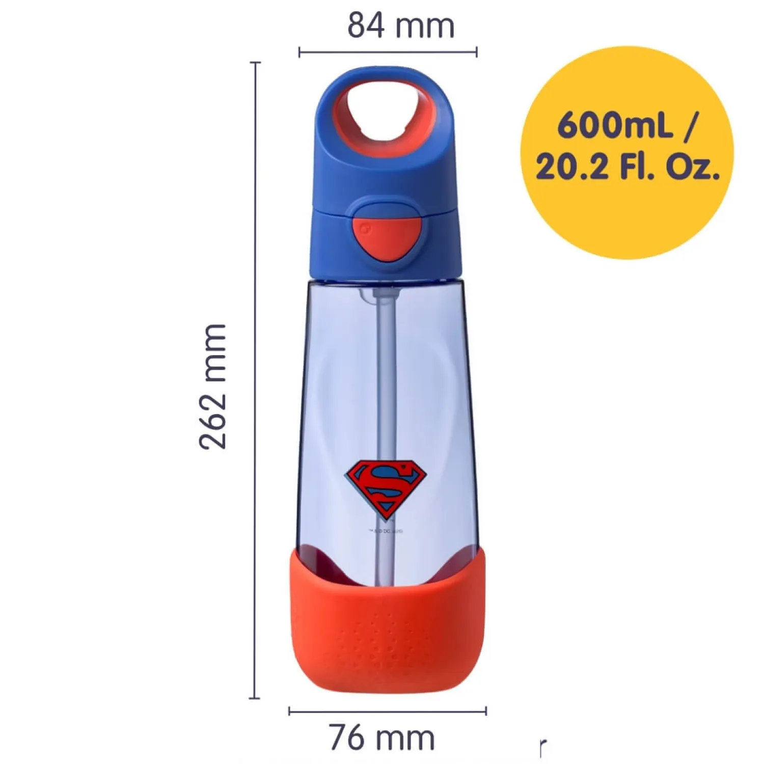 Bidony I Butelki|Bidony I Butelki | b.box Tritanowa butelka ze słomką Superman