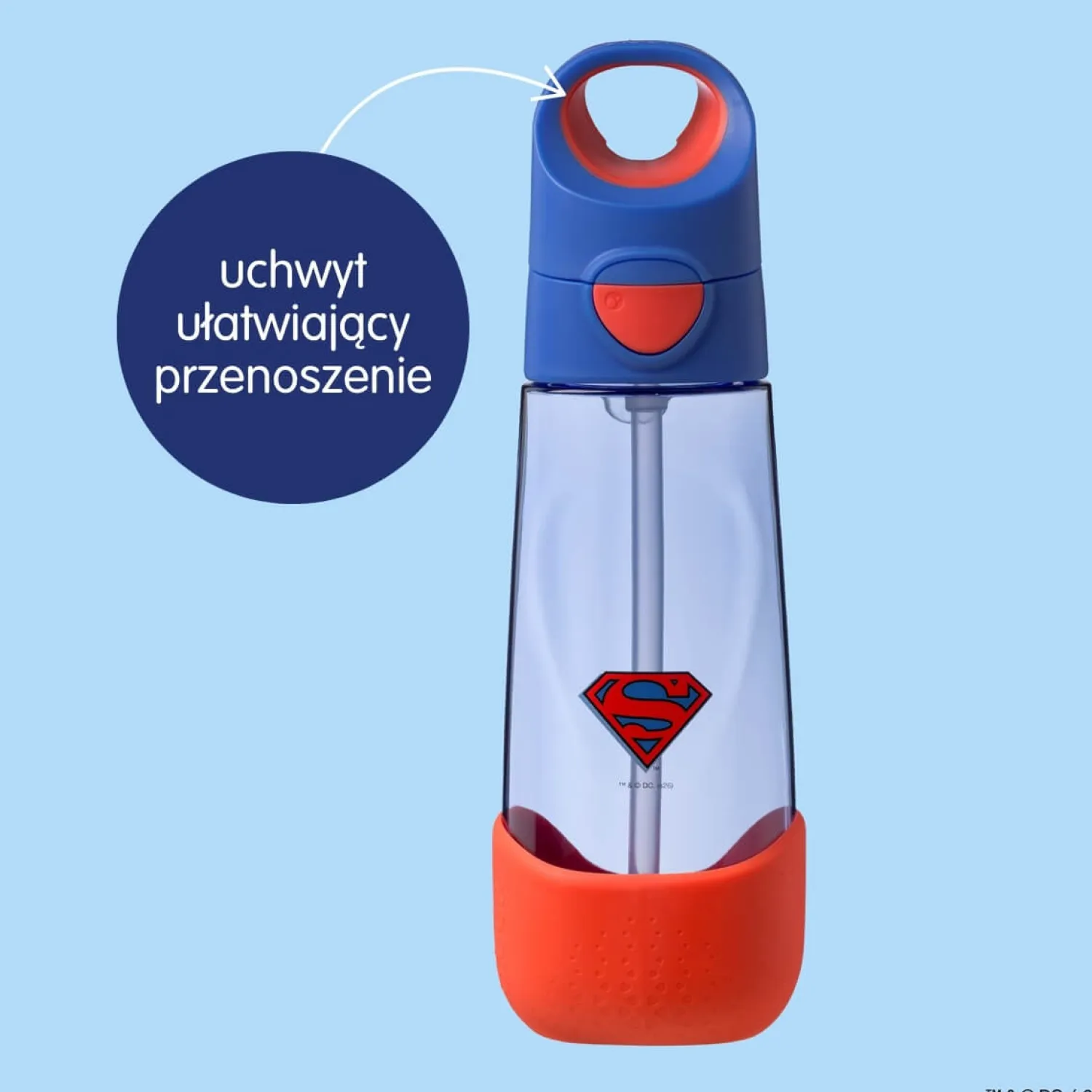 Bidony I Butelki|Bidony I Butelki | b.box Tritanowa butelka ze słomką Superman