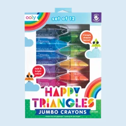 Artykuły Plastyczne | Ooly Trójkątne Kredki Malucha Jumbo, Happy Triangles - 12 szt.