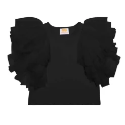 Ubranka Dziecięce | Manufaktura Falbanek T-shirt WINGS - czarna