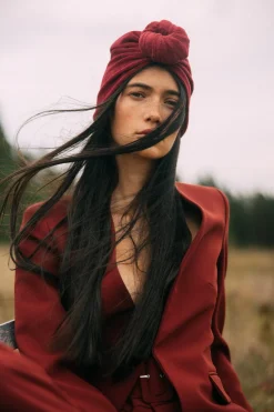 Na Główkę | Looks by LUKS Turban No.2 Velvet Crimson Red