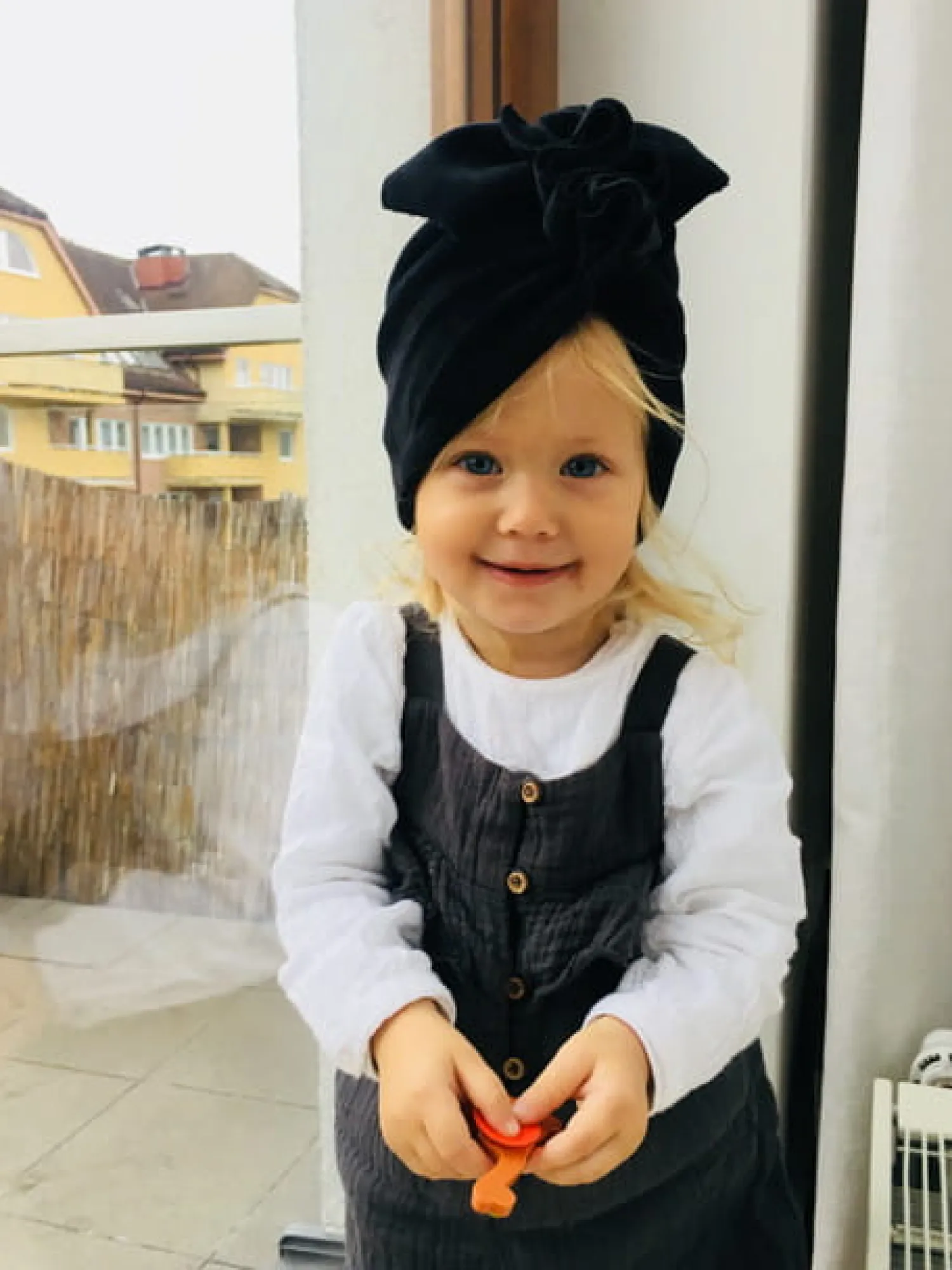 Na Główkę | Looks by LUKS Turban Velvet Black Diamond 0-6m