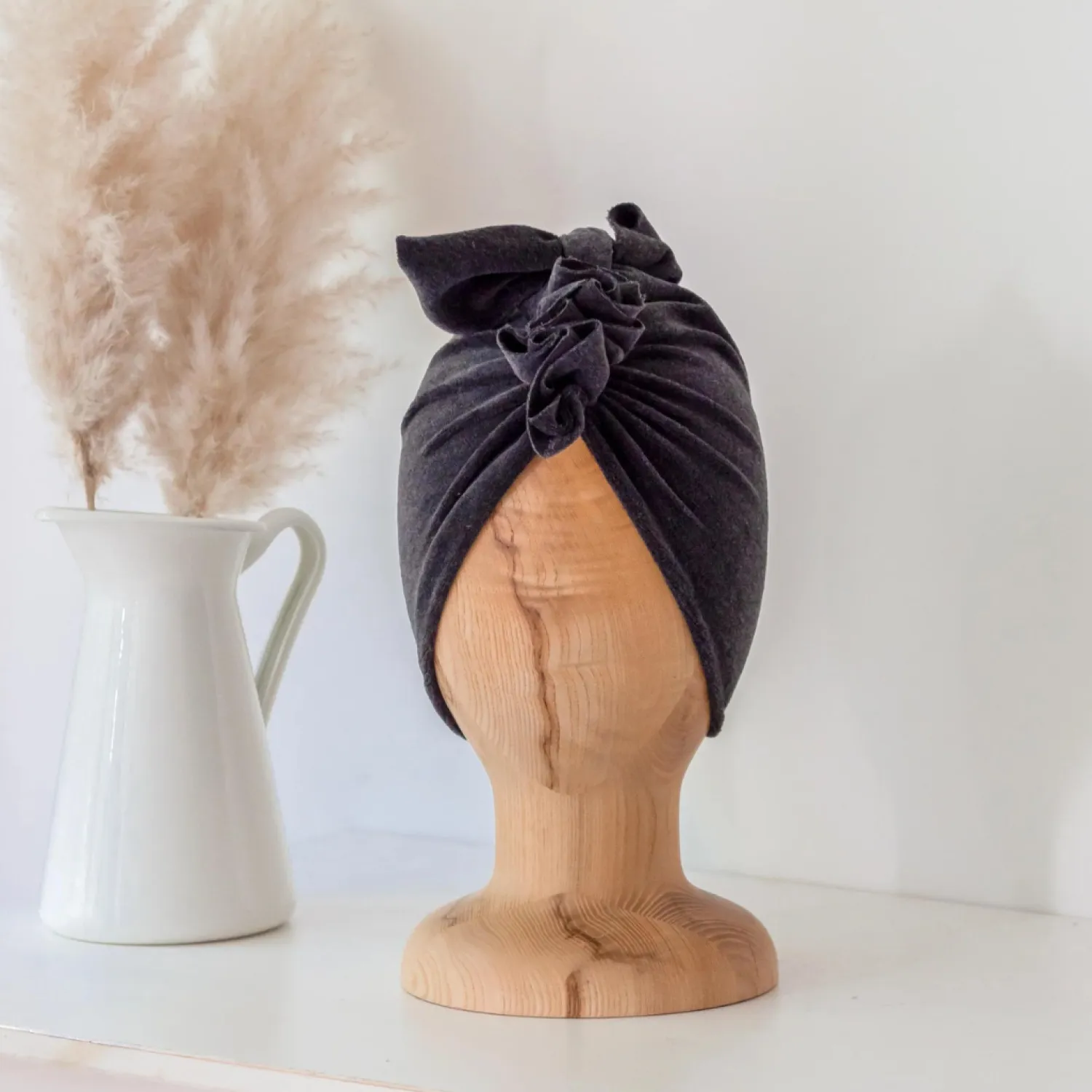 Na Główkę | Looks by LUKS Turban Velvet Dark Grey