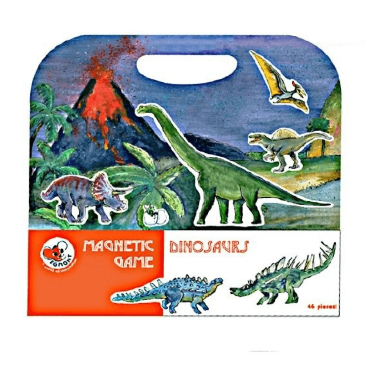 Idealne W Podróży|3 Lata + | Egmont Toys Układanka - gra magnetyczna, Dinozaury