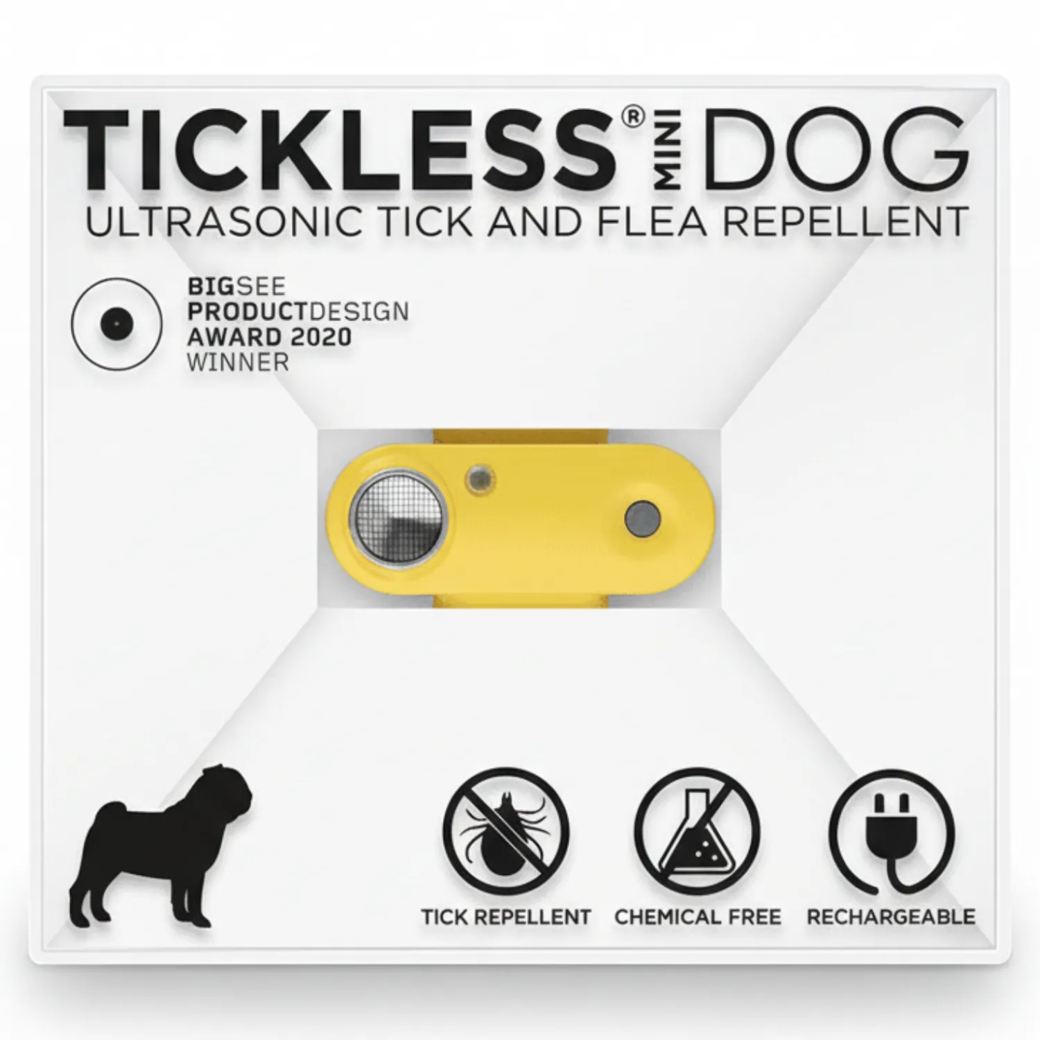 Ułatwiacze Życia | Tickless Ultradźwiękowe urządzenie chroniące przed kleszczami ® Pet Mini Marigold