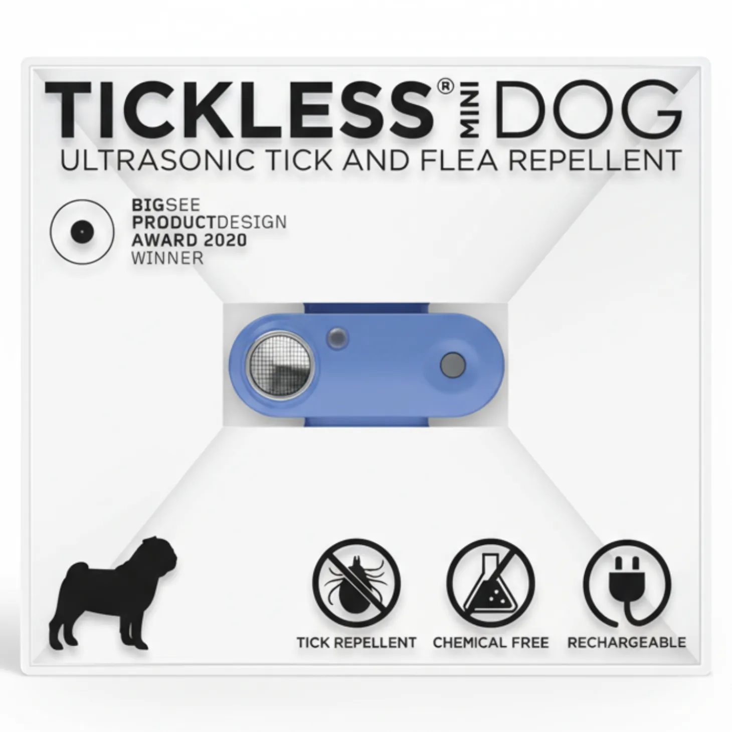 Ultradźwiękowe urządzenie chroniące przed kleszczami TICKLESS® Pet Mini Greek Blue
