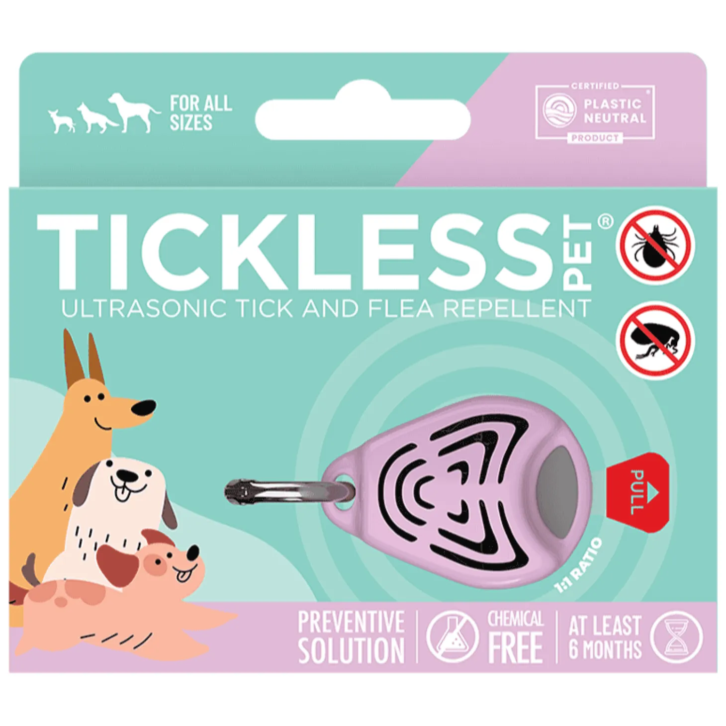 Ultradźwiękowe urządzenie chroniące przed kleszczami TICKLESS® Pet Pink