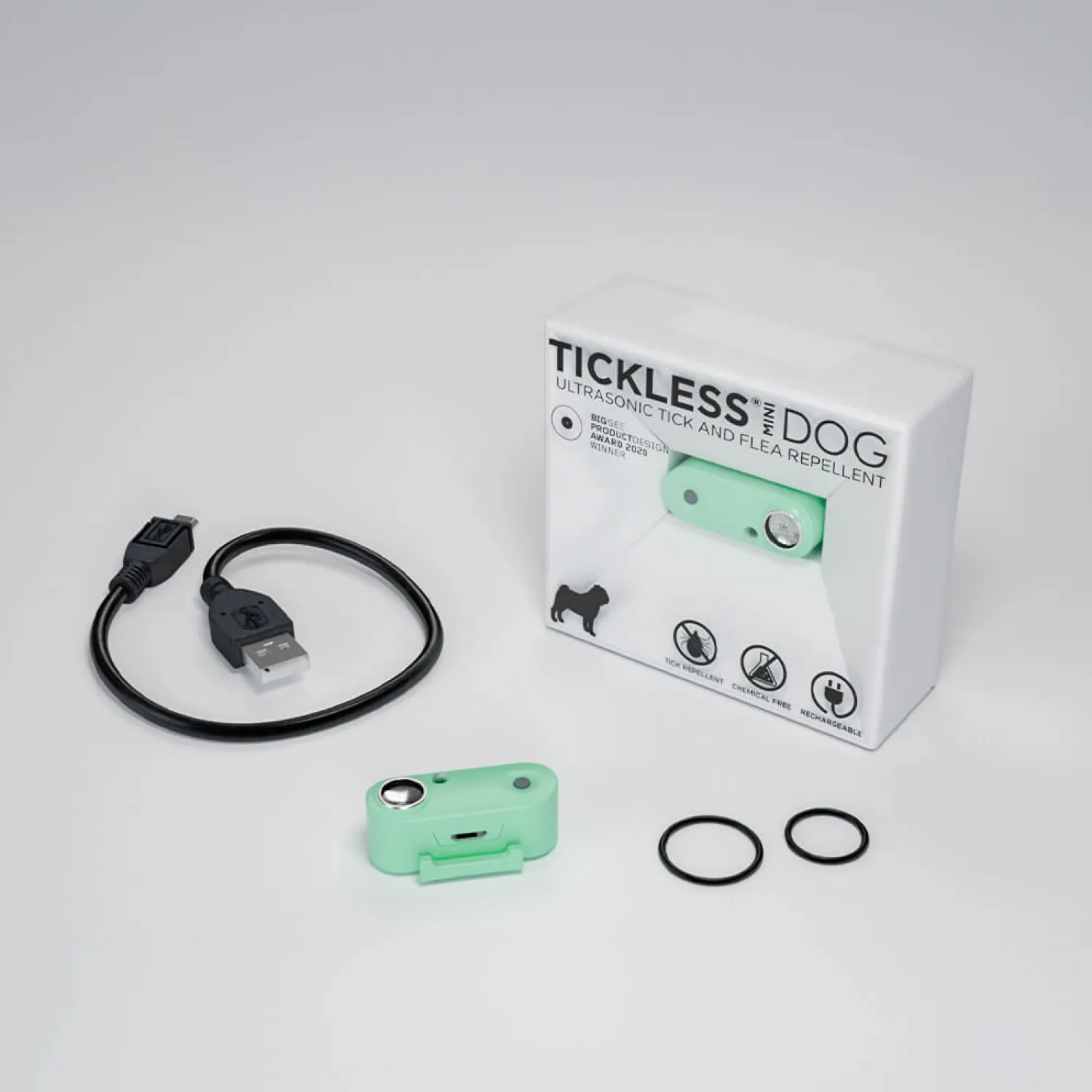Ułatwiacze Życia | Tickless Ultradźwiękowe urządzenie chroniące przed kleszczami ® Pet Mini Mentha Green