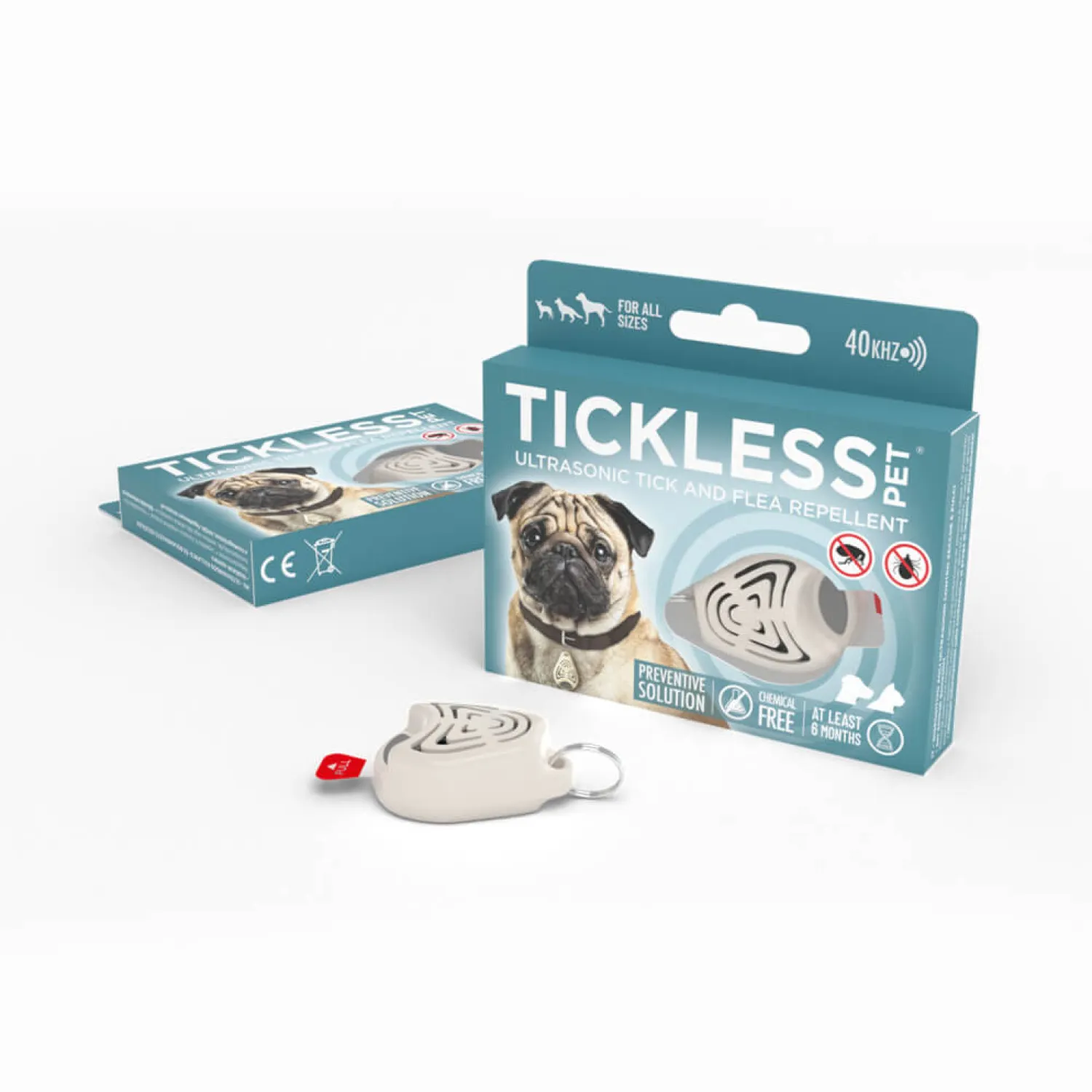 Ułatwiacze Życia | Tickless Ultradźwiękowe urządzenie chroniące przed kleszczami ® Pet Beige