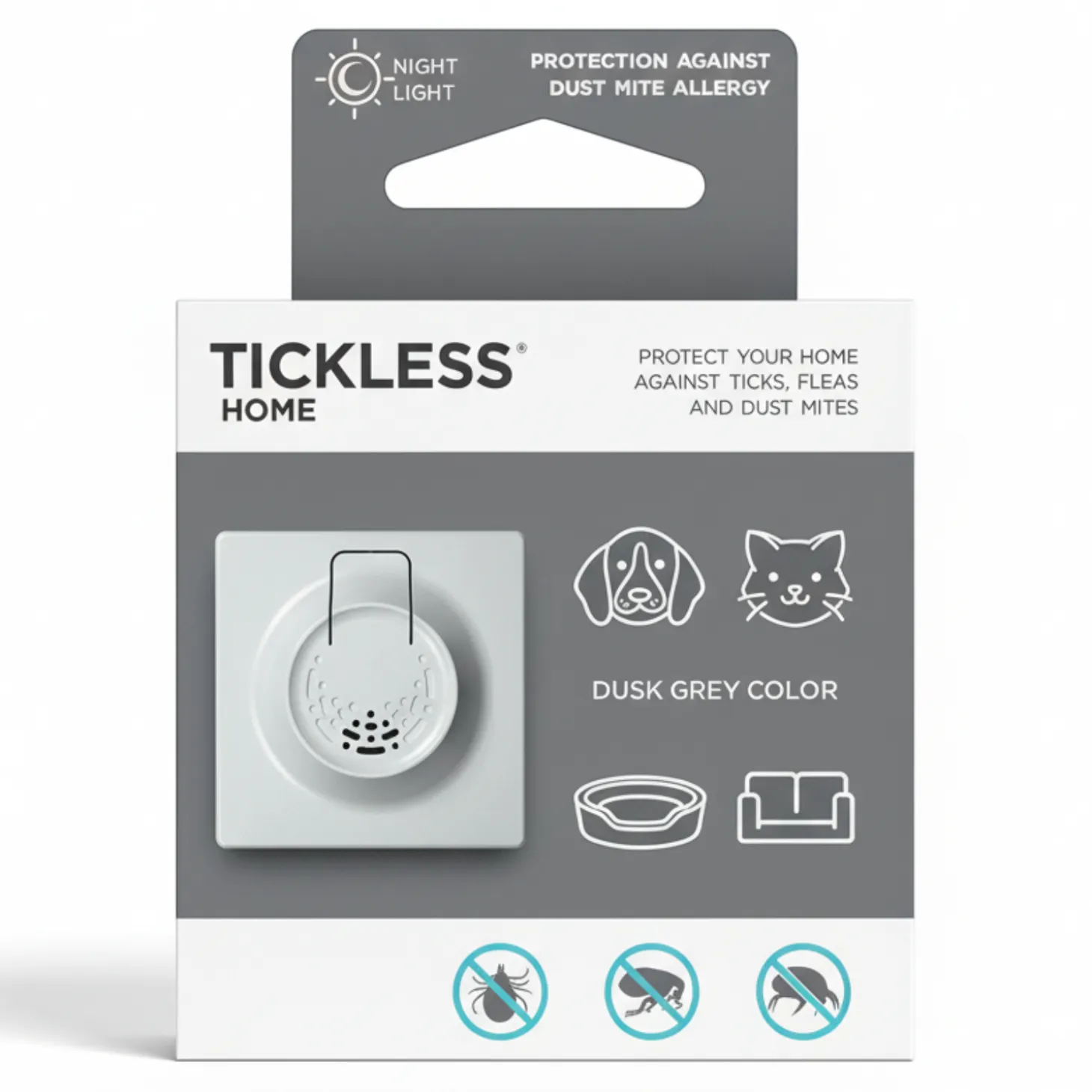 Ultradźwiękowe urządzenie chroniące przed kleszczami i pchłami TICKLESS® Home - Grey