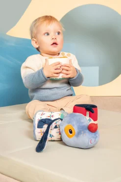 12M+|Aktywizujące | Lilliputiens Wałek dźwiękowy 4-elementowy Piesek Jules 6 m+