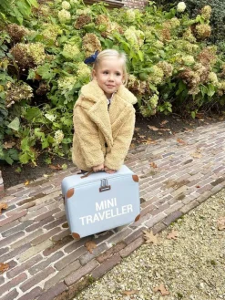 Plecaki I Torebki Dziecięce|Plecaki I Torebki Dziecięce | Childhome Walizka dziecięca Mini Traveller Szary błękit