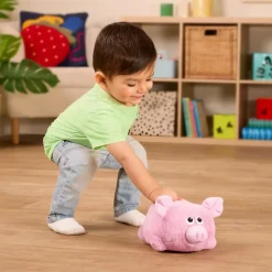 Edukacyjne|Aktywizujące | Battat Wędrująca Świnka z odgłosami do nauki raczkowania - Oink n’ Waddle Pig