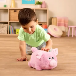 Edukacyjne|Aktywizujące | Battat Wędrująca Świnka z odgłosami do nauki raczkowania - Oink n’ Waddle Pig