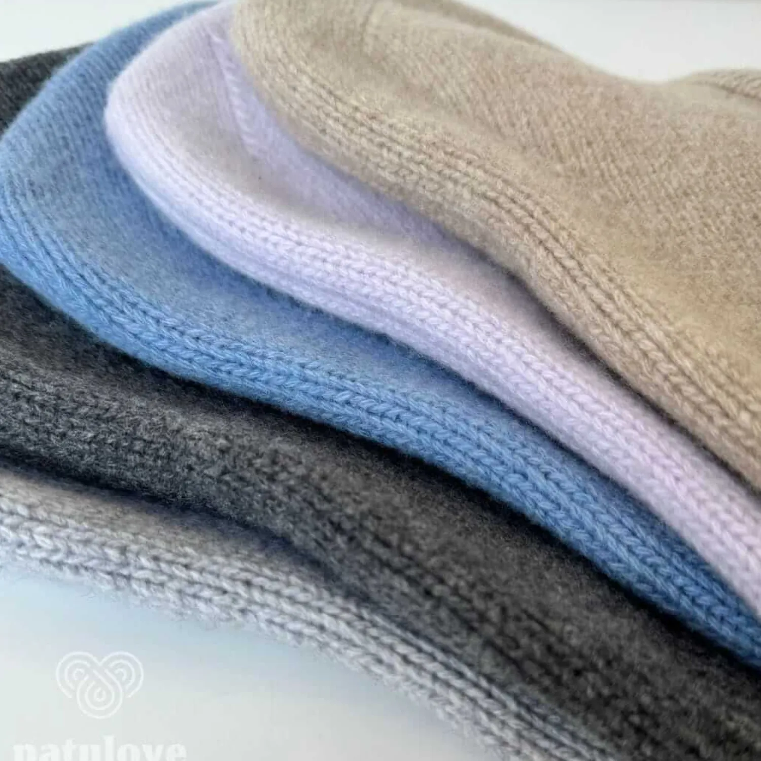 Na Główkę | Patulove Wełniana kominiarka Merino&Cashmere DENIM