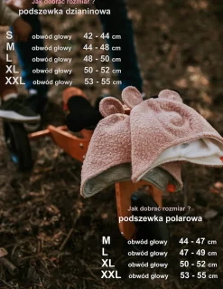 Wełniany zestaw zimowy - beżowy, roz. S