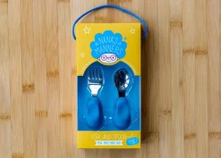 Metoda Blw|Naczynia Dla Dzieci | Nanas Manners Widelec i łyżka 1-3 lat, ETAP 2 - blue