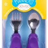 Metoda Blw|Naczynia Dla Dzieci | Nanas Manners Widelec i łyżka 1-3 lat, ETAP 2 - purple