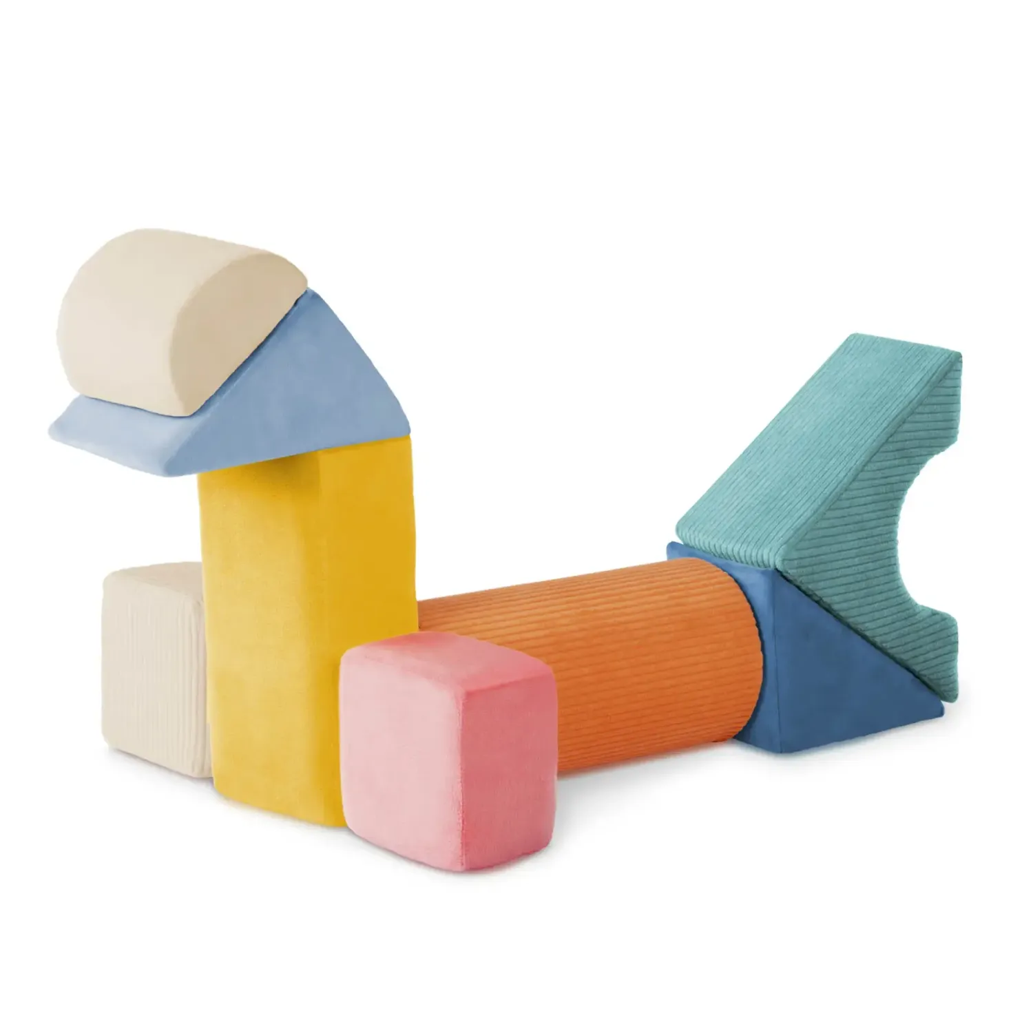 12M+|3 Lata + | B.Toys Wielkie pluszowe klocki konstrukcyjne - Tumble-y Towers