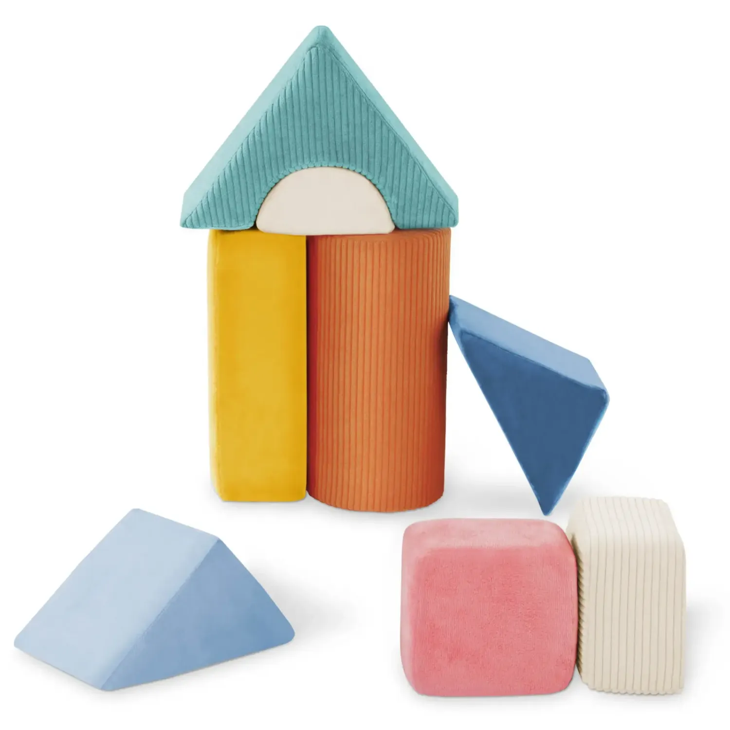 12M+|3 Lata + | B.Toys Wielkie pluszowe klocki konstrukcyjne - Tumble-y Towers