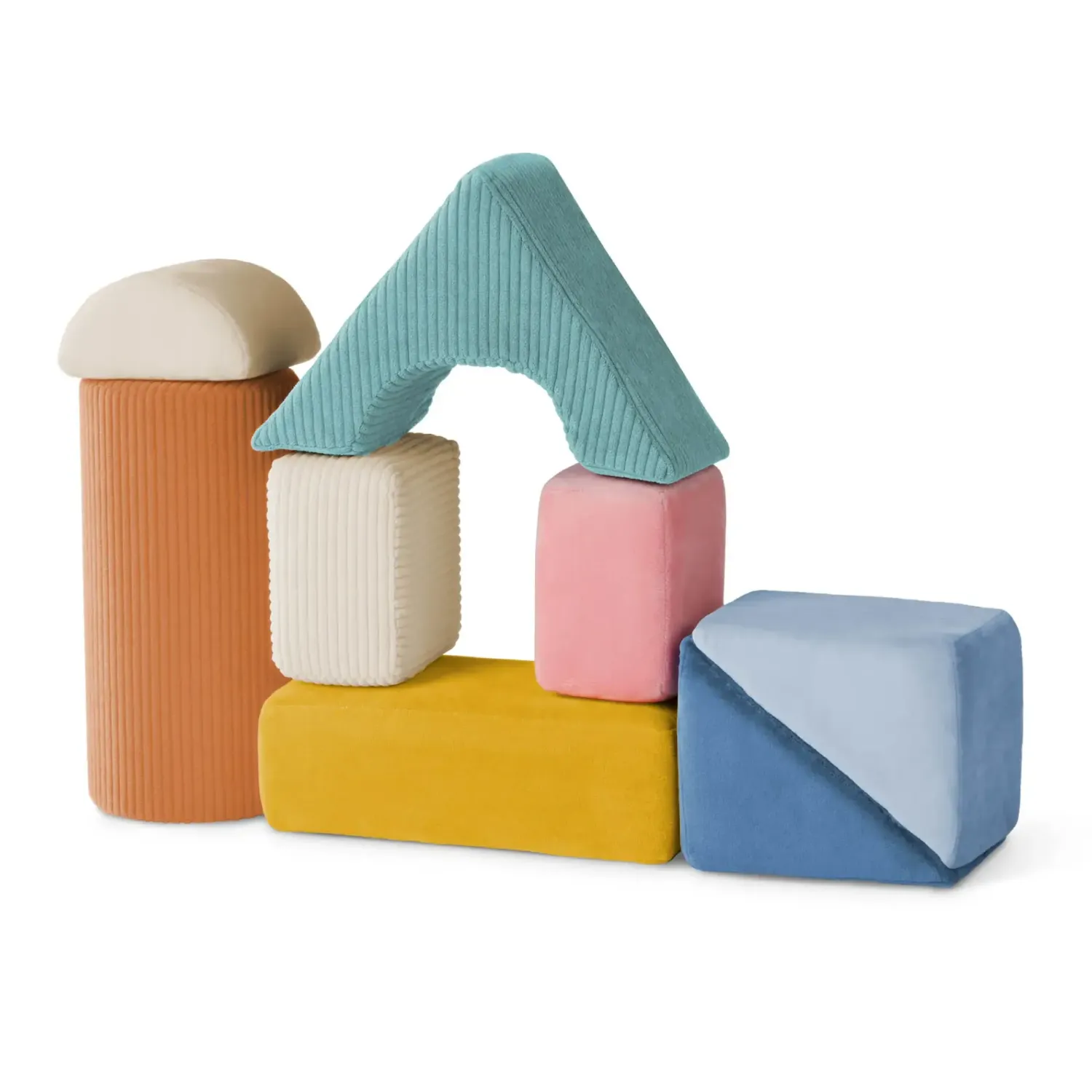 12M+|3 Lata + | B.Toys Wielkie pluszowe klocki konstrukcyjne - Tumble-y Towers