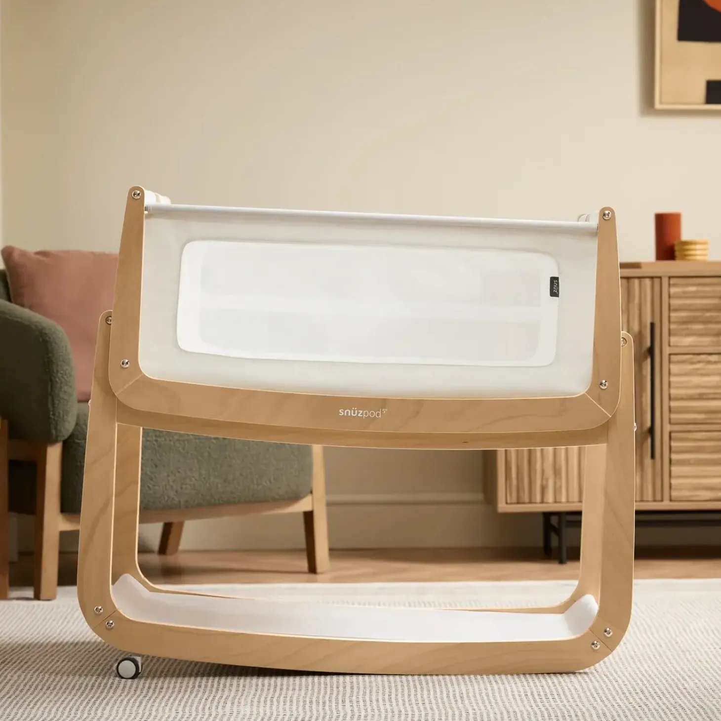 Wielofunkcyjne łóżeczko dostawne SnuzPod5 - natural