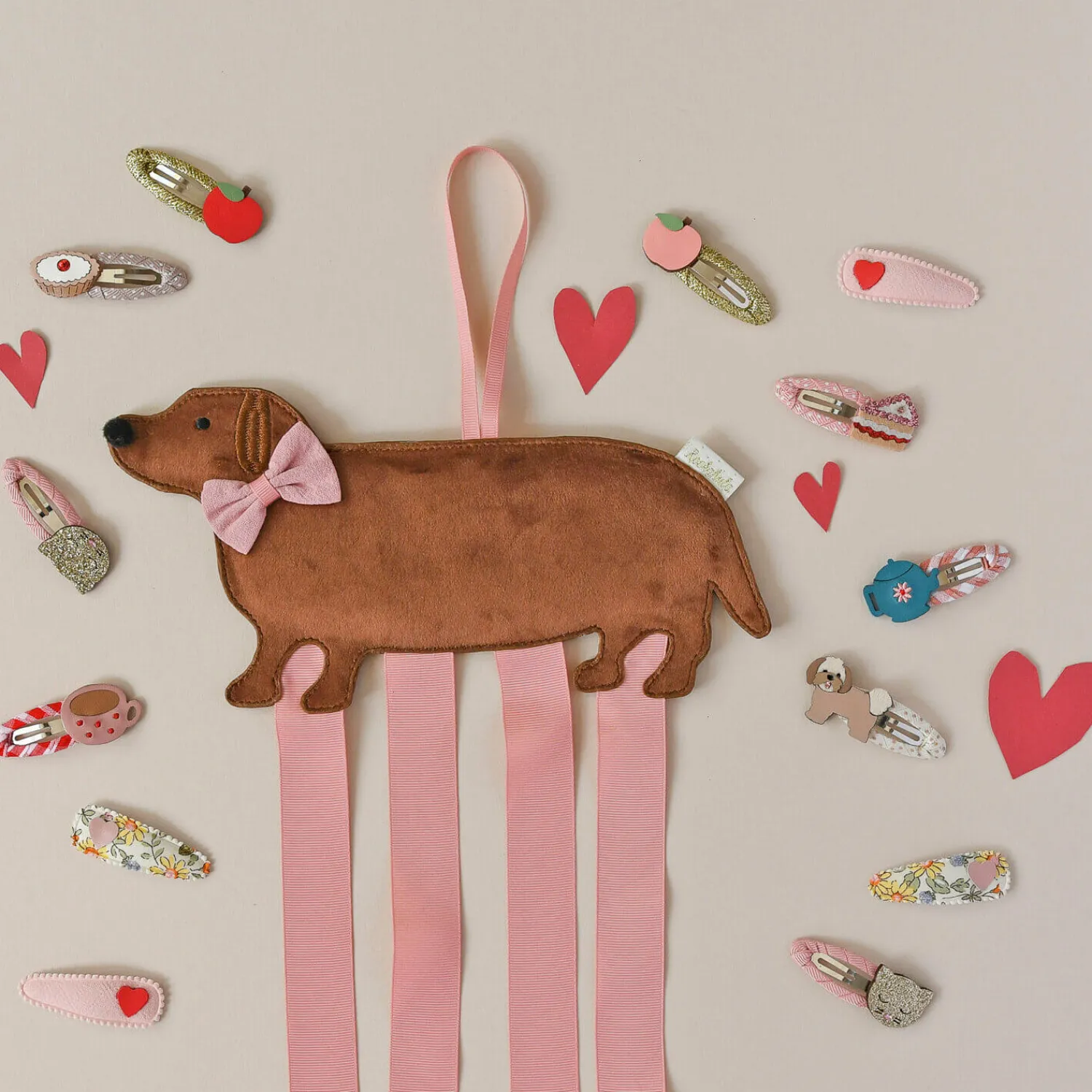 Dekoracje Dziecięce|Akcesoria Do Włosów | Rockahula Kids Wieszak na spinki Sausage Dog