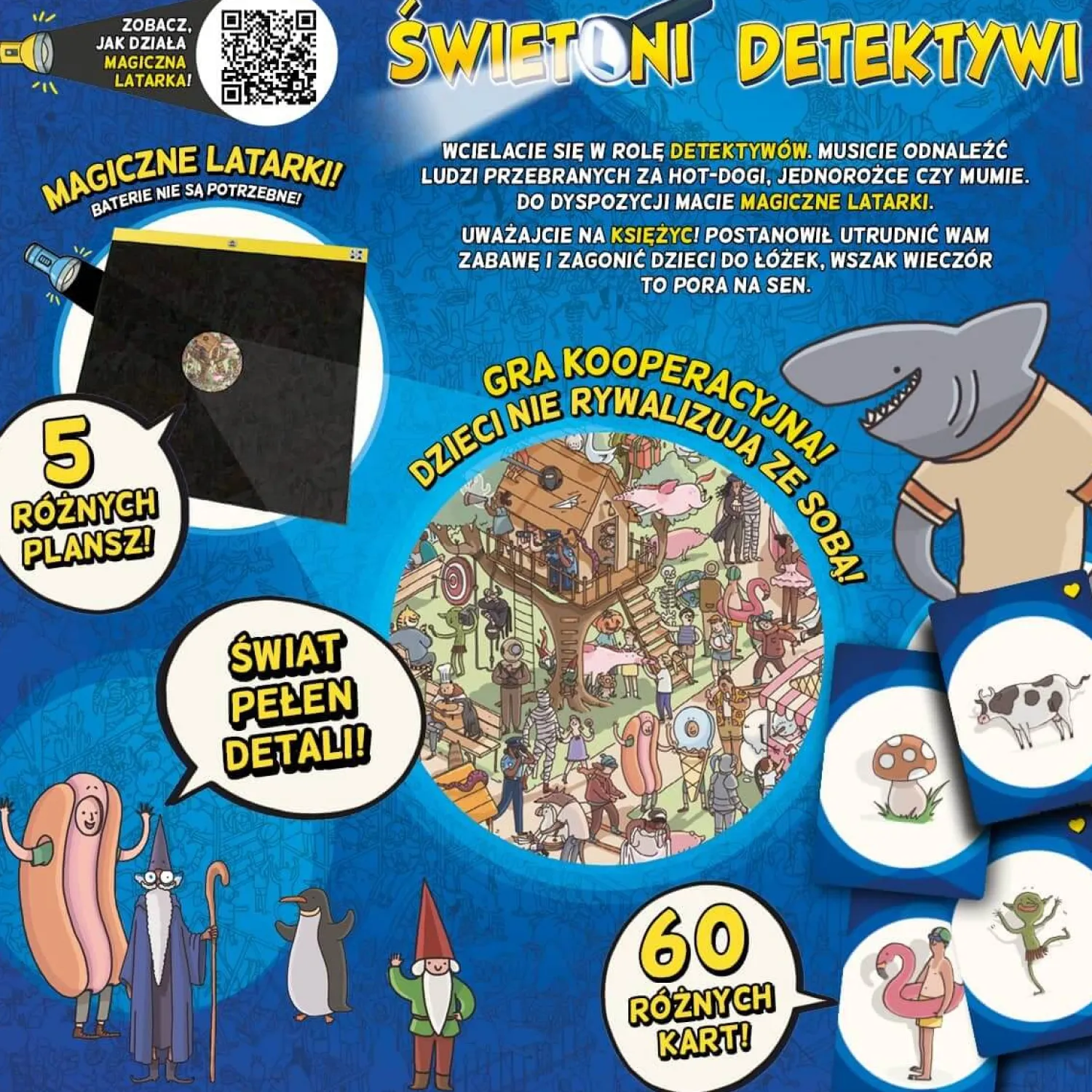 8 Lat+|6 Lat+ | Wydawnictwo Nasza Księgarnia Świetlni detektywi - Gra Planszowa