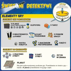 8 Lat+|6 Lat+ | Wydawnictwo Nasza Księgarnia Świetlni detektywi - Gra Planszowa