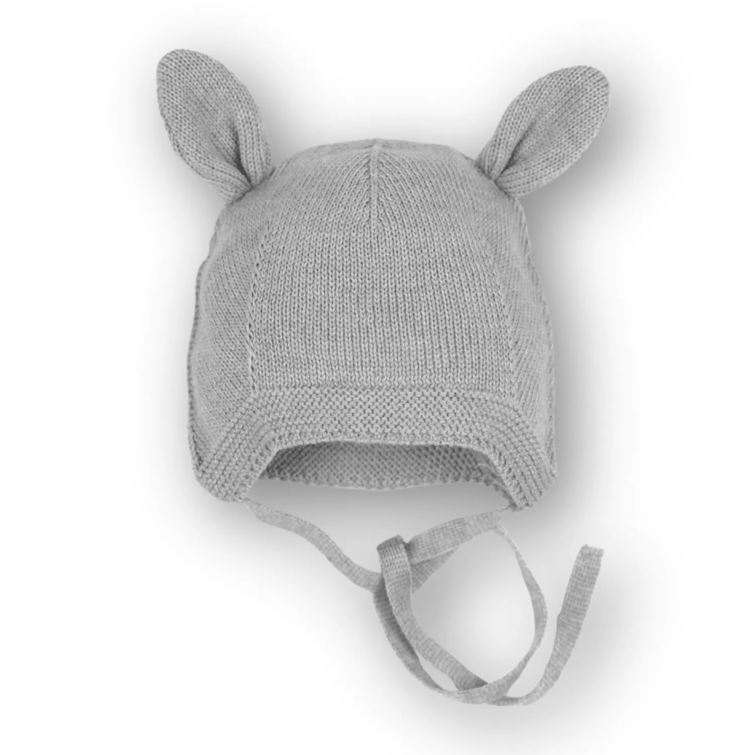 Na Główkę | Patulove Wiązana czapka z uszkami 100% merino - GREY