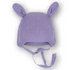Na Główkę | Patulove Wiązana czapka z uszkami 100% merino - LAVENDER