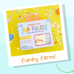 6 Lat+|3 Lata + | Glo Pals Wkład do słoików, figurki, brokaty i barwniki Fun Fillers - Farma