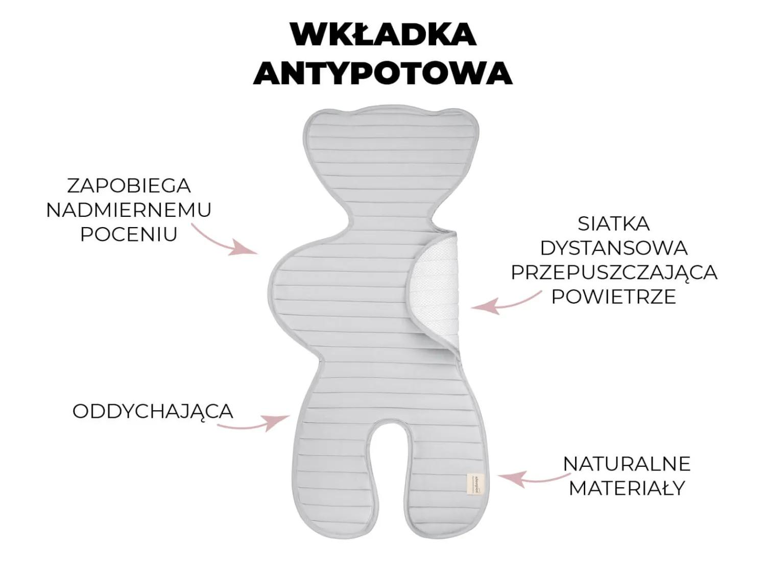 Wkładki Antypotowe|Wkładki Antypotowe | Sleepee Wkładka antypotowa do fotelika - rose