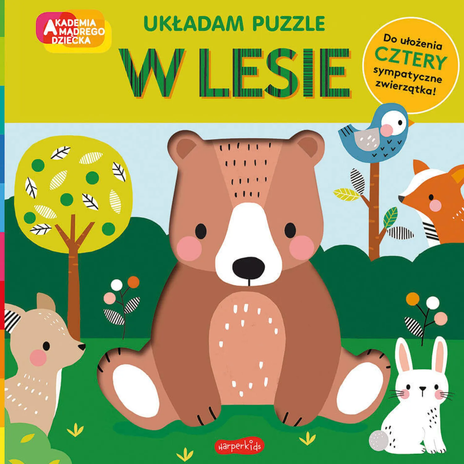 2-5 Lat|0-2 Lat | HarperCollins W lesie. Akademia Mądrego Dziecka. Układam puzzle