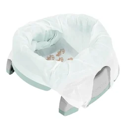 Pa Pa Pielucho|Przydatne Akcesoria | Potette Plus 2w1 nocnik turystyczny dla dziecka i nakładka na toaletę, miętowo-biały